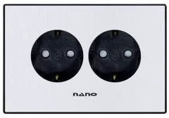 리베로 (1200 칸막이) 시리즈 - 기본 2구(실버) 콘센트