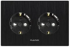 리베로 (1200 칸막이) 시리즈 - 기본 2구(흑색) 콘센트