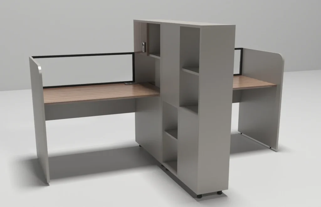 러셀A (책상 수납장 세트) - 러셀AT14_중간우드