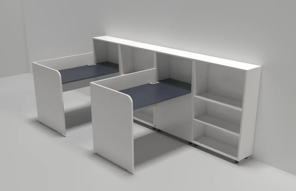 러셀B (책상 수납장 세트) - 러셀BS12_화이트블루