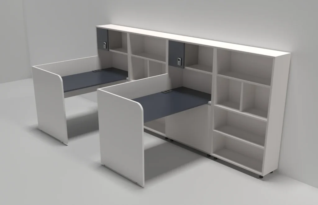 러셀B (책상 수납장 세트) - 러셀BS14_화이트블루