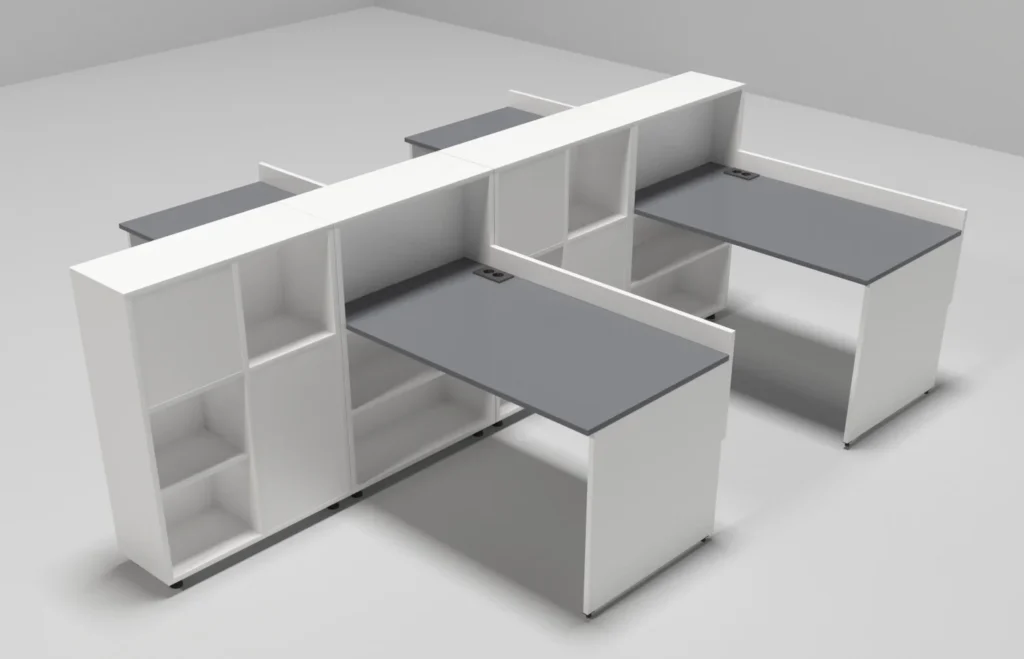 러셀C (책상 수납장 세트) - 러셀CT12_화이트그레이(높은화질)