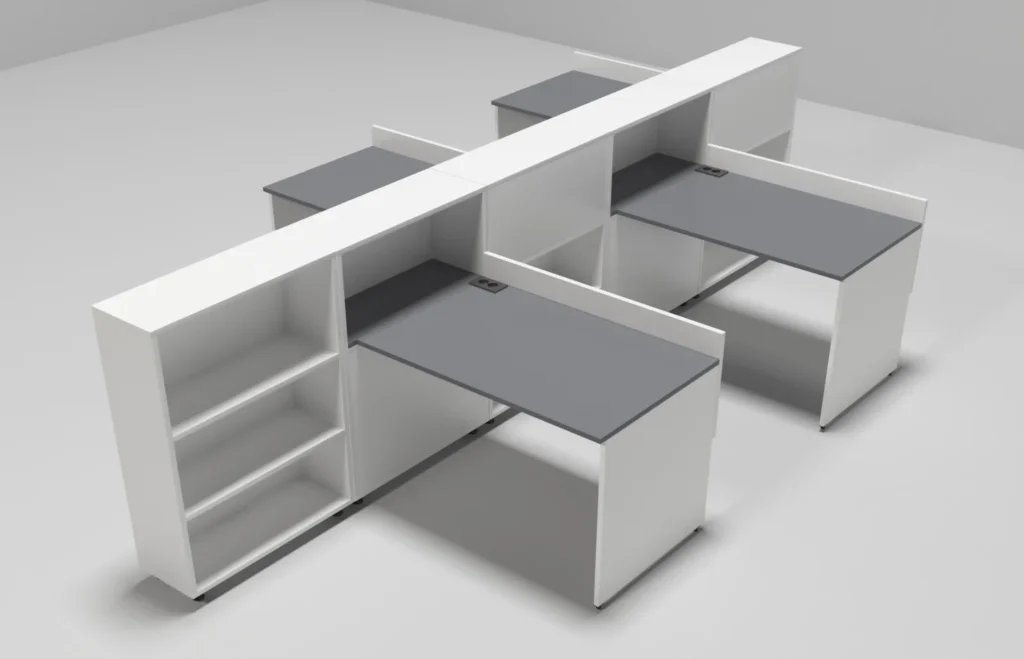 러셀C (책상 수납장 세트) - 러셀CZ12_화이트그레이(높은화질)