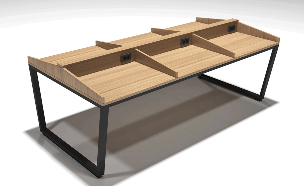 4/6인용 멀티테이블 - 루미온TB6(칸막이형)_1550X900(2)