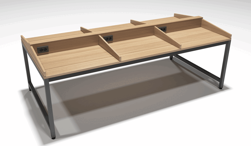 4/6인용 멀티테이블 - 스퀘어TB6(칸막이형)_1550X900