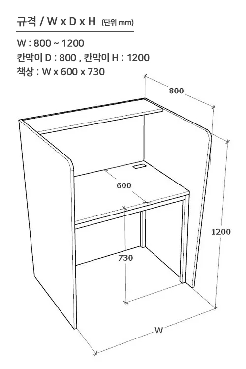 1200 Partition Series - 1200 치수(루카스)_설명